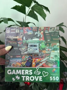 Majestic Gamers Trove Puzzle — Green, Red, Blue Accents